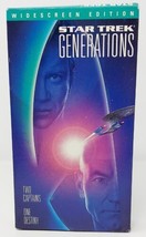 Star Trek Generations (VHS, 1995) Widescreen Ed. Patrick Steward William Shatner - £2.30 GBP