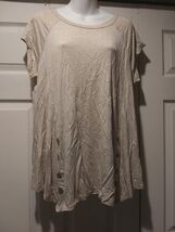 Boutique Brand Women's Emerald Tan  Top Blouse SZ 2XL - $9.99