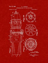 Afterburning Means For Turbo-jet Engines Patent Print - Burgundy Red - $7.95+