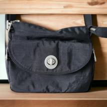 Baggallini Womens Black Adjustable Strap Crossbody Bag Nylon Zip Pockets... - £29.98 GBP