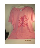 Barbie Graphic T Shirt Women&#39;s XL Pink Heart Silhouette Port &amp; Company NEW - $20.06 CAD