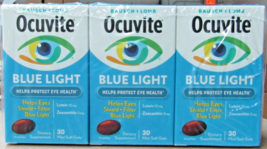NEW 3 Pk Bausch + Lomb Ocuvite Blue Light Shield Lutein Zeaxanthin Eye Vitamins  - £23.87 GBP