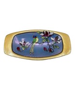 Vintage Porcelain Lusterware Hand Painted Japan Oval Trinket Dish Bird F... - €15,47 EUR