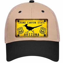 Arizona Grand Canyon With Route 66 Novelty Khaki Mesh License Plate Hat - £23.17 GBP