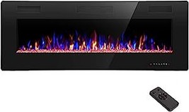 Electric Fireplace 50 Inch Recessed And Wall Mounted,The Thinnest Fireplacelow N - £283.51 GBP