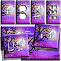 Purple Twilight Tree Branches Moon Nature Light Switch Outlet Wall Plates Decor - £14.37 GBP+