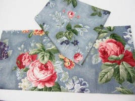 Pindler &amp; Pindler Century and Chesney Floral Blue 2-PC 26 x 24 Fabric Remnants - £25.06 GBP