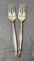MCM Rogers Bros IS Garland Silverplate 1965 Lot of 2 Dessert Salad Forks - £6.34 GBP
