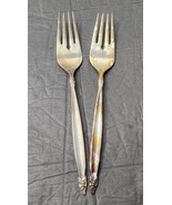 MCM Rogers Bros IS Garland Silverplate 1965 Lot of 2 Dessert Salad Forks - £6.35 GBP