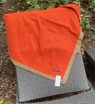 Sheep Wool Throw Blanket  Dark Orange Color Brand New - £375.69 GBP