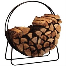 Round Circular 40-inch Steel Hoop Firewood Log Storage Rack - £98.55 GBP