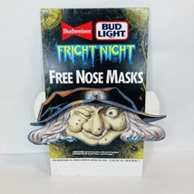 Budweiser Bud Light Halloween Fright Night Promo Witch Bat Nose Mask 1989 - £11.14 GBP