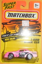1994 Matchbox Super Fast &quot;T Bird Stock Car #7 Mint On Card - $4.00