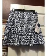 NWT GOTTEX Santorini Navy Blue Golf Tennis Knit Long Length Godet Skort ... - $761.39 MXN