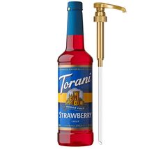 Torani Sugar-Free Strawberry Syrup 25.4fl oz Pump Included New - $13.95