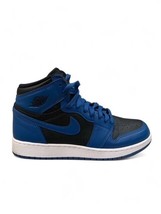 Size 7Y - Jordan 1 Retro OG High DK Marina Blue/Black - $159.99