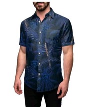 NFL Chicago Bears Harmonic Floral Hawaiian Button Up Short Sleeve Shirt Large  - $29.00