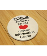 Vintage FOCUS Software For The Heart of your Information Center Pinback ... - €8,18 EUR