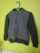 Jem Boys Youth Hoodie Sweatshirt Size Medium Black Gray Full Zip  - $19.60