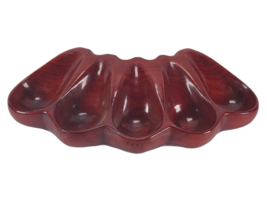 F.E.S.S. Curved Cherry Wood 5 Tobacco Pipe Stand Pipe Holder Rack - $55.41