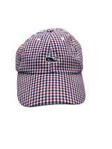 Vineyard Vines Gingham Baseball Cap Red White Blue Hat Whale Patch Check... - £16.94 GBP