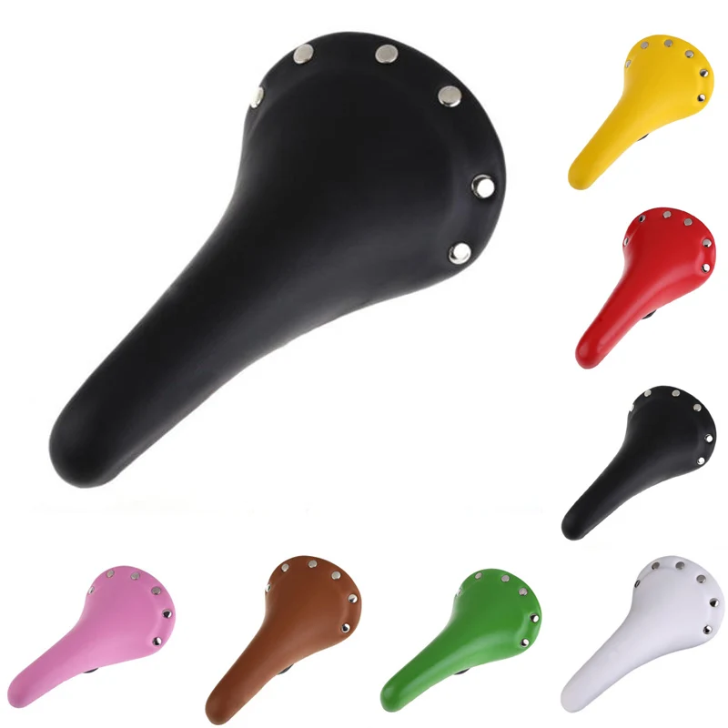 Bicycle Saddle Seat Rivet PU Leather Fixed Gear Part Hot Sale For Track Bike Fix - £101.24 GBP