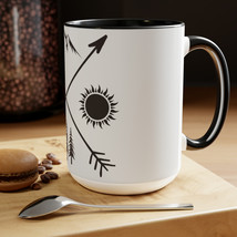 15oz Two-Tone Coffee Mugs: Stylish &amp; Vibrant Mugs for Coffee Lovers - £17.69 GBP