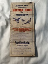 1945 Kennedy Bros Arm Hunting Guide Minnesota Pheasant deer Quail PArtridge Map - £23.59 GBP