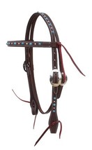 Horse Western Challenger Pony Brown Leather Bridle Headstall Tack 78RT22 - $31.67+