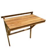Patio Wise Outdoor Folding Balcony Table, Folding Acacia Wood Deck Bar F... - £86.55 GBP