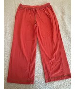 Susan Bristol Capri Pant Womens Large Pink And Gray High Waist Cotton So... - $19.64 CAD