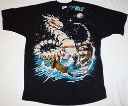 Pirate Dragon Two-Sided Body Print T-Shirt Original Liquid Blue 1997 NEW UNWORN - $99.99