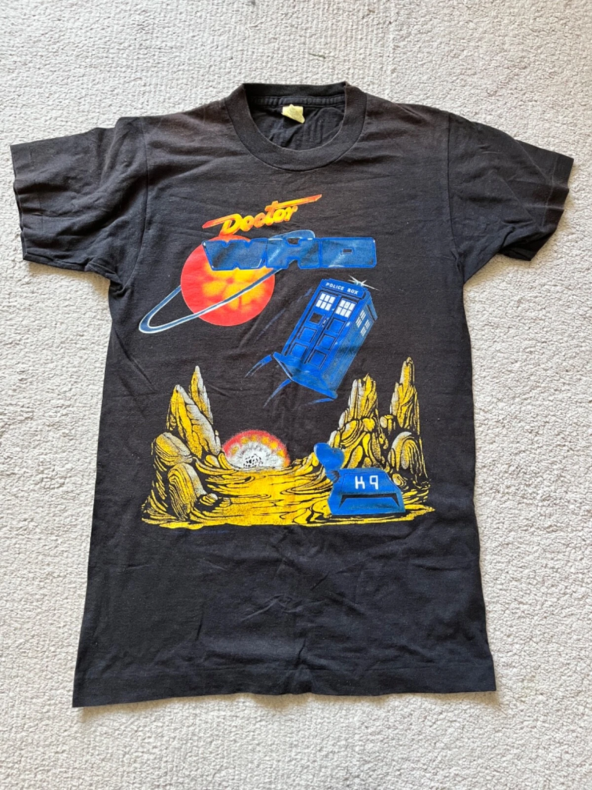 DOCTOR WHO  Vintage T-Shirt c.1990 Size SMALL / K9, TARDIS, McCoy Logo, ... - $47.70