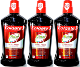 (3) Colgate Anti Plaque Mouthwash Total Whole Mouth Health Ultra Fresh Peppermin - $44.54