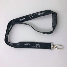 Boeing 737 Black Woven Neck Lanyard 18 inches with Snap Hook - £7.72 GBP