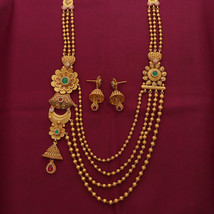 22 Karat Seal Genuine Gold 25.6/4cm Necklace Earring Sets Mummy Fashion Jewelry - £10,129.43 GBP