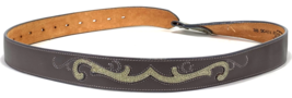 Vtg SILVER CREEK Belt - Snakeskin on Full Grain Cowhide - Gray - No Buckle - $28.04