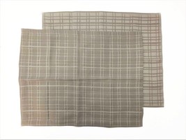 ILARIA.I Tablecloth Set Of 2 Textile Gemoetric Light Grey Size 15&quot; X 19&quot;... - £46.69 GBP