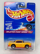 Vintage Hot Wheels Yellow Juice Machine Splatter Paint Series 5 Spoke Wheels - £3.93 GBP