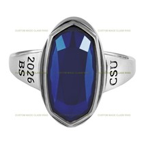 Silver 925 Women&#39;s Grace Essence Class Ring Personalized Graduation Gift for Her - £95.60 GBP