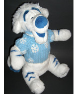 12&quot; DISNEY WINNIE THE POOH WINTER WHITE TIGGER in Snowflake Sweater &amp; Hat - £19.92 GBP