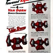 1936 Van Dorn Bench Grinders Advertisement Industrial Electric Tools F15F - $34.99