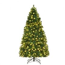 7 Feet PVC Artificial Christmas Tree with LED Lights-7 ft - Color: Green... - $141.17