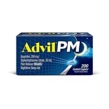 Advil PM Ibuprofen Pain Reliever and Nighttime Sleep Aid 200 Caplets / 200mg - $23.39