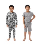 32 Degrees Youth 4-piece Pajama Set Gray/Gray Camo  Boys Sz M 10-12 NWT - $16.38