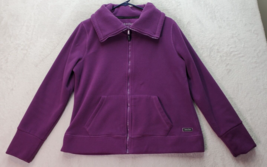 Calvin Klein Sweatshirt Womens Medium Purple Performance Long Sleeve Full Zipper - £18.31 GBP