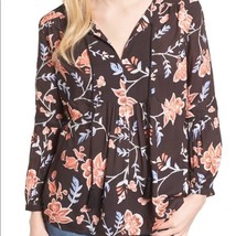 Bohemian Floral FLowy Women’s Blouse Women’s XL Loose Fit Shirt Top by Caslon - £23.43 GBP