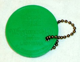 Westward Ho Las Vegas Vintage C ASIN O Chip Plastic Token Souvenir Keychain Green - £2.85 GBP