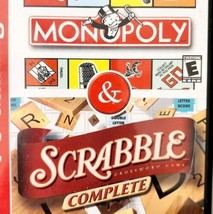 Scrabble Monopoly PC Gaming 2003 Vintage Computer Games Hasbro 2 Discs E26 - £19.97 GBP