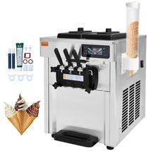 VEVOR Commercial Ice Cream Machine, 18-28 L/H Yield, 1850W 3-Flavor Coun... - $34,140.43 MXN